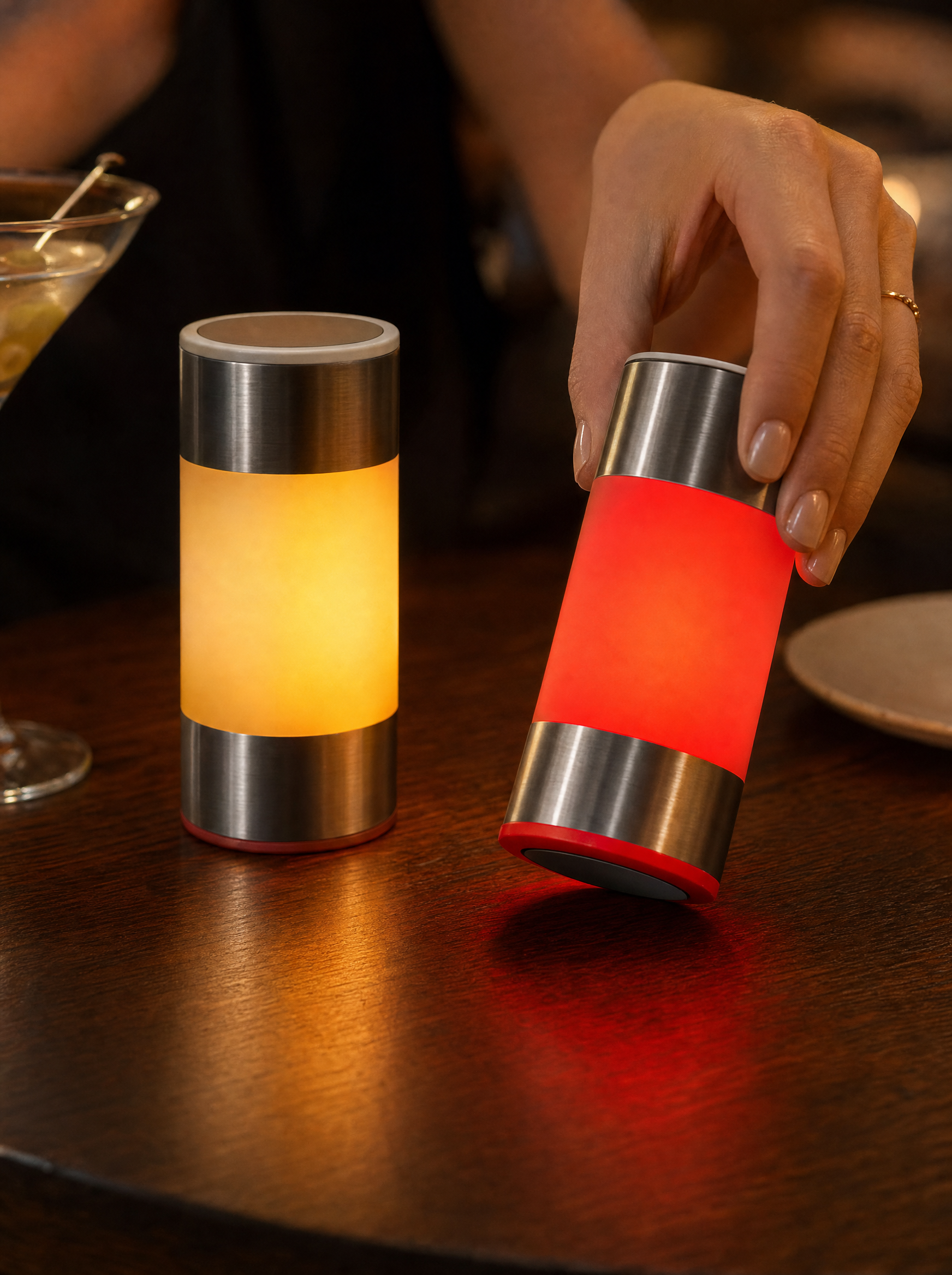 A guest flipping a FlipLight to red